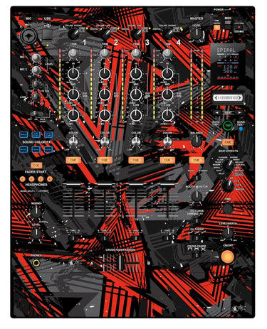 Pioneer DJ DJM 900 NEXUS Skin Ridge Red